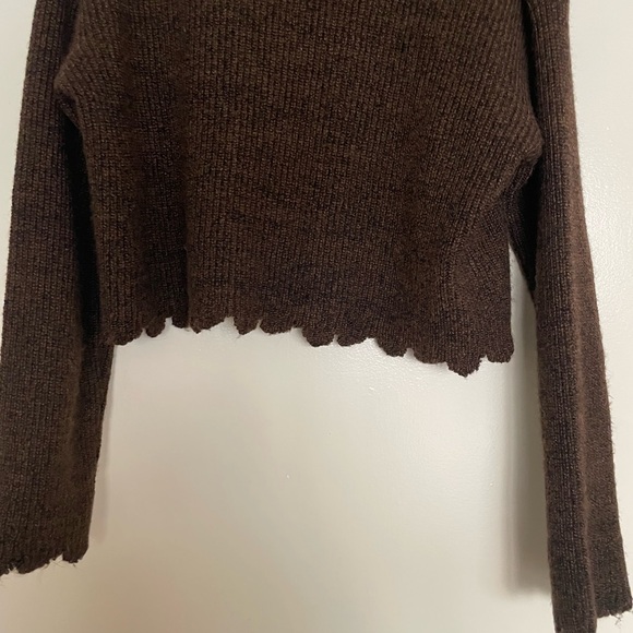 Mango Aranya Scallop Trim Zip Cardigan - Picture 6 of 11